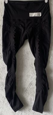 Sweetflexx Resistance Leggings W/ Pockets Womens 8 Black Workout ActiveWear NWOT